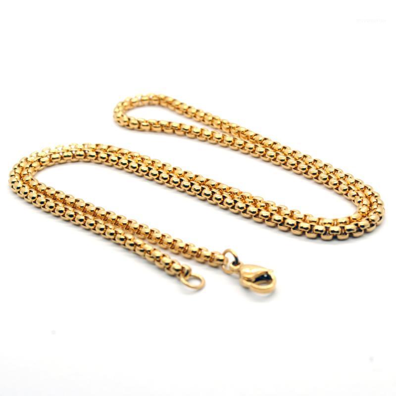 

New Black and Gold Stainless Steel Box Chain 2.5MM 3MM Fashion Punk Cuban Personality Jewelry For Men's Women's Necklace1