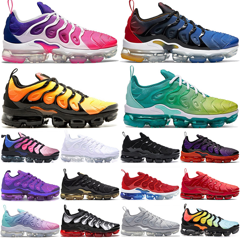 

new tn plus shoes tns triple white black zebra pastel hyper blue voltage purple mens womens trianers chaussures off outdoor sports sneakers, B18 36-45