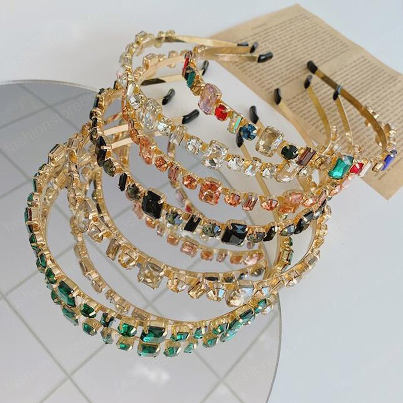 

New Fashion Womne Headwear Rhinestone Hair Accessories Wide Side Shining Full Diamond Hairband Women Headband
