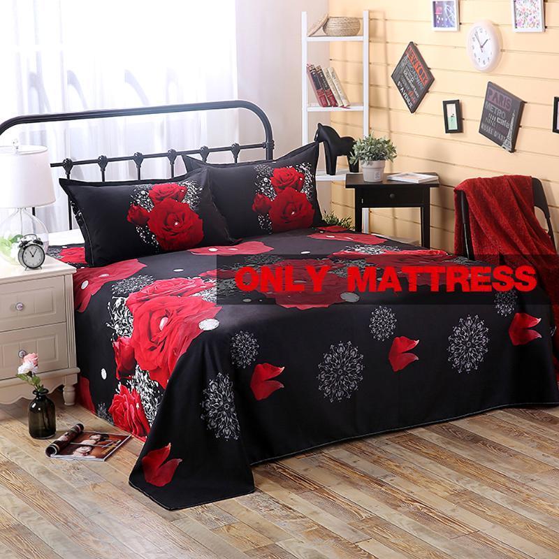 

4pcs/set 3D Rose Bedding Set Bed Sheet Bedding Sets Home Set Bedroom Decoration Bed Pillowcases Sheet Quilt Cover1, Red