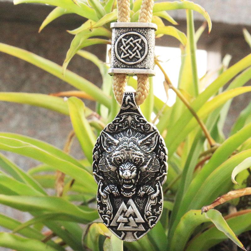 

lanseis 1pcs dropshipping viking wolf pendant Wolf men necklace the protect me
