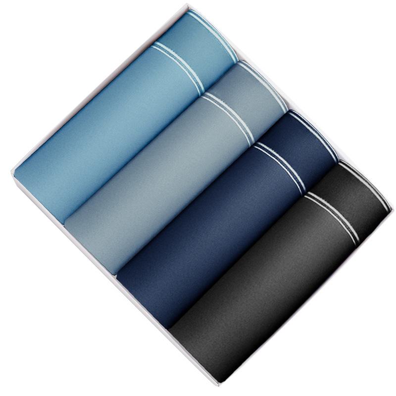 

4 Pcs /Lot Men's Panties Underpants Man Boxer Mens Underwear Cotton Man Big Short Breathable Solid Flexible Shorts Boxers Homme