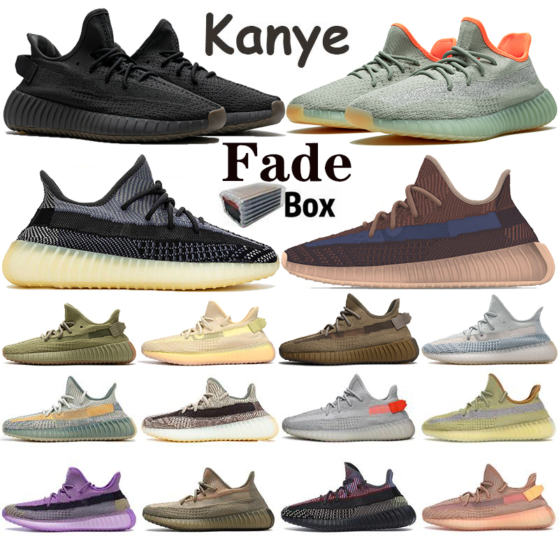 

TOP Quality 2020 Kanye West V2 Men Women Running Shoes Fade Carbon Cinder Tail Light black static Reflective Israfil Mens Trainers sneakers, 3 sand taupe