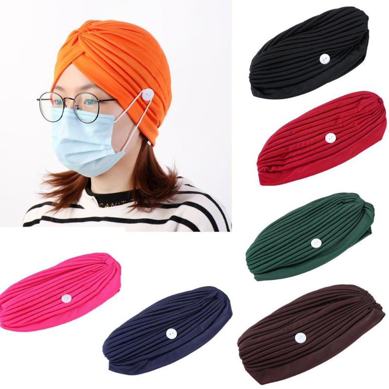 

Hot sale new popular ladies all-match anti-leaf hair band sports fitness hair cap in stock, White