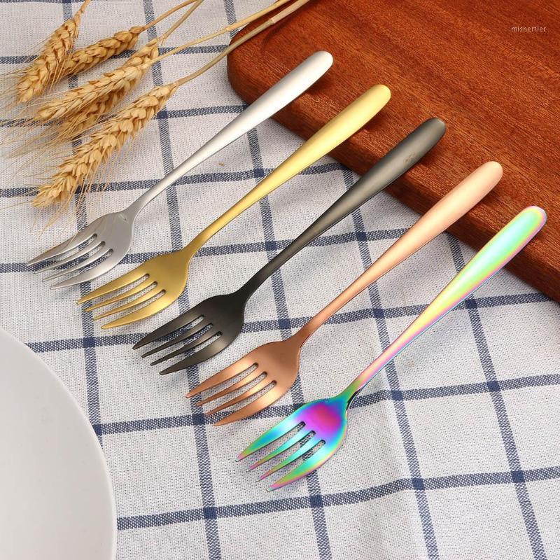 

Portable Stainless Steel Dinner Fork Eco-friendly Dessert Bento Picnic Forks Metal Tableware Cutlery Fork Kitchen Tools1