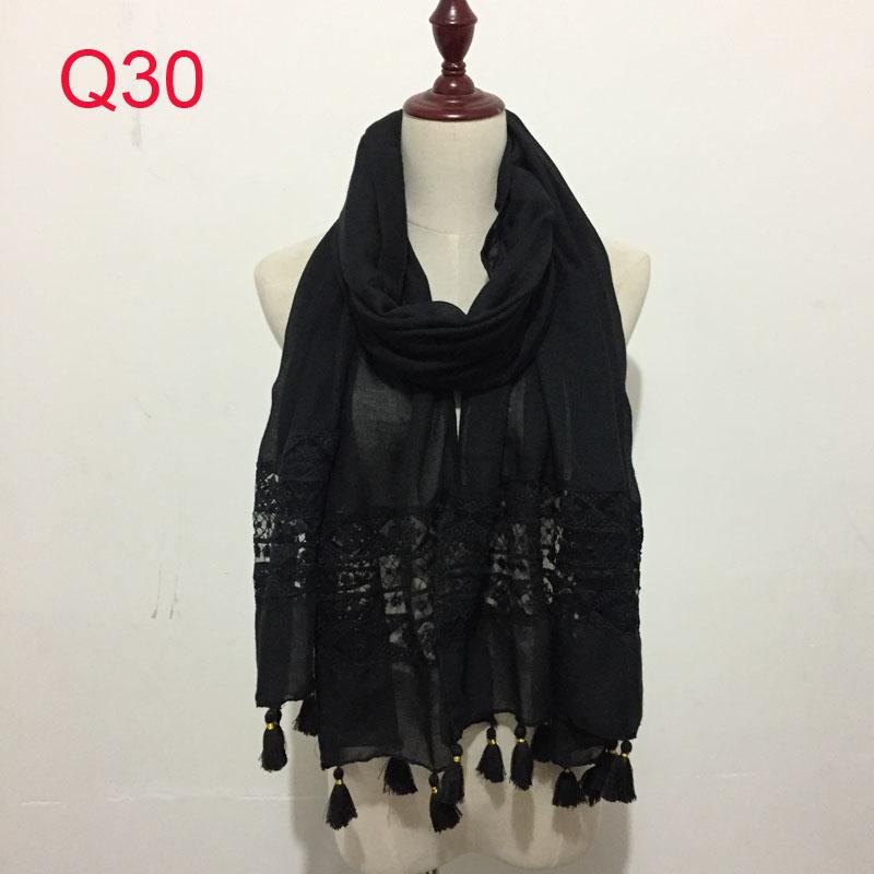 

Scarves 2021 Fashion Women Long Lace Tassel Scarf Printed Wraps Spring Winter