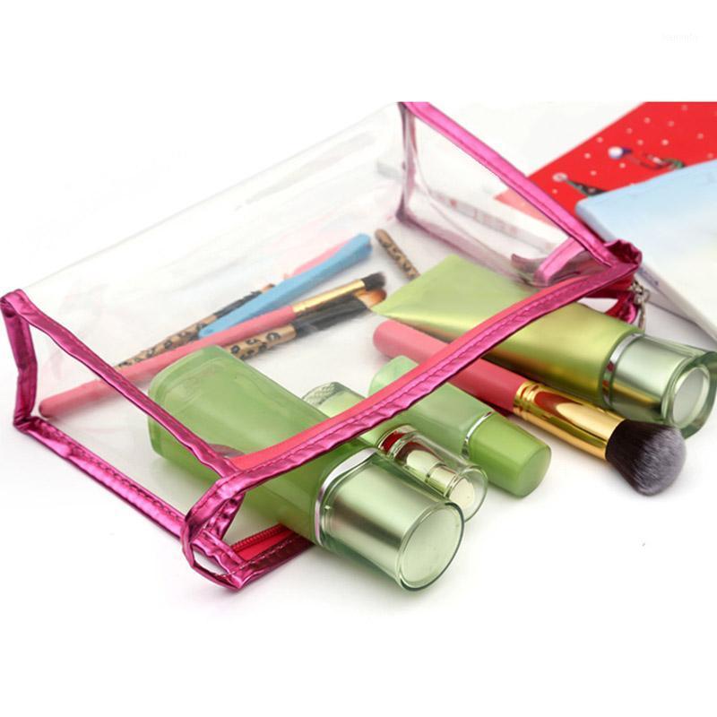 

Newly PVC Women Makeup Cosmetic Bag Waterproof Transparent Make Up Organizer Storage Wash Clear Travel Bags1, Silver