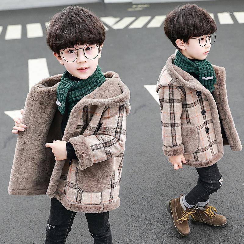

Boy's Baby Jacket Autumn and Winter Models Casual Woolen Coat Children's Foreign Style Thickening Korean Clothes 10 Years Hot1, 020