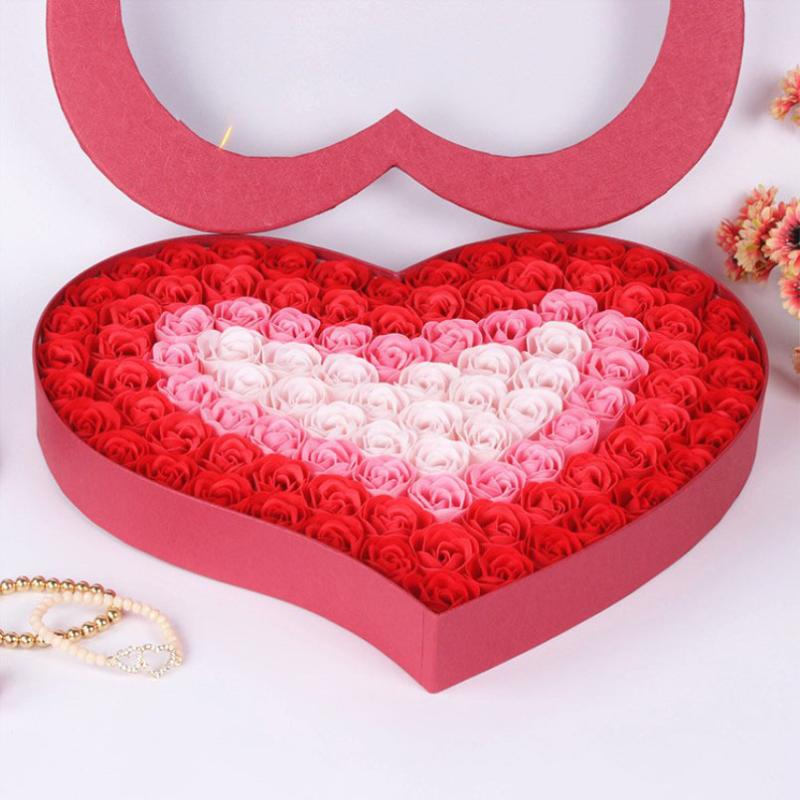 

New 99pcs Rose Soap Flower Gift Box Loving Flowers Valentine's Day Gift Wedding Gifts For Guests Wedding Souvenir For Bridesmaid