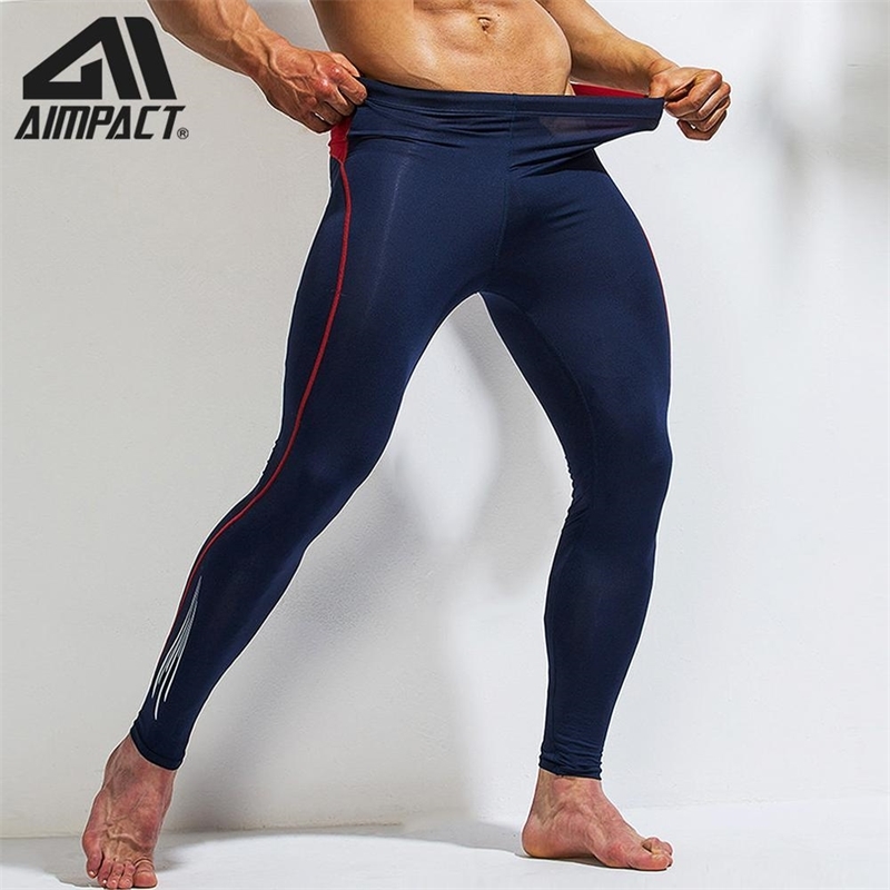 

Sport Compression Pants Men Athletic Fitness Running Tight Bottoms Bodybuilding Training Workout Gym Yogo Leggings Quick AM5119 201125, Darkblue