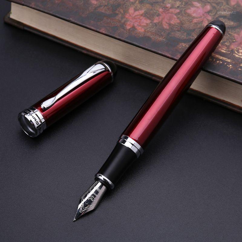 

Jinhao X750 Luxury Men's Fountain Pen Business Student 0.5mm Extra Fine Nib Calligraphy Office Supply Writing Tool 20CB1, Red
