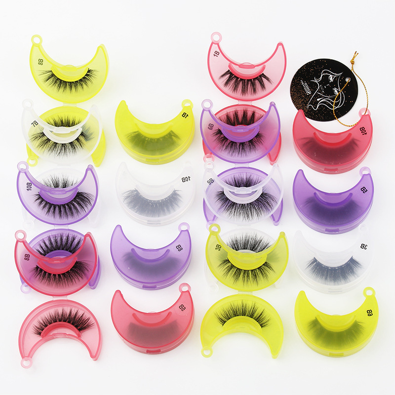 

10styles 3D Mink Eyelash Fake Eyelash Soft Natural Thick 3d Mink Eyelashes With Moon Package Case Creative Moon Lash Box