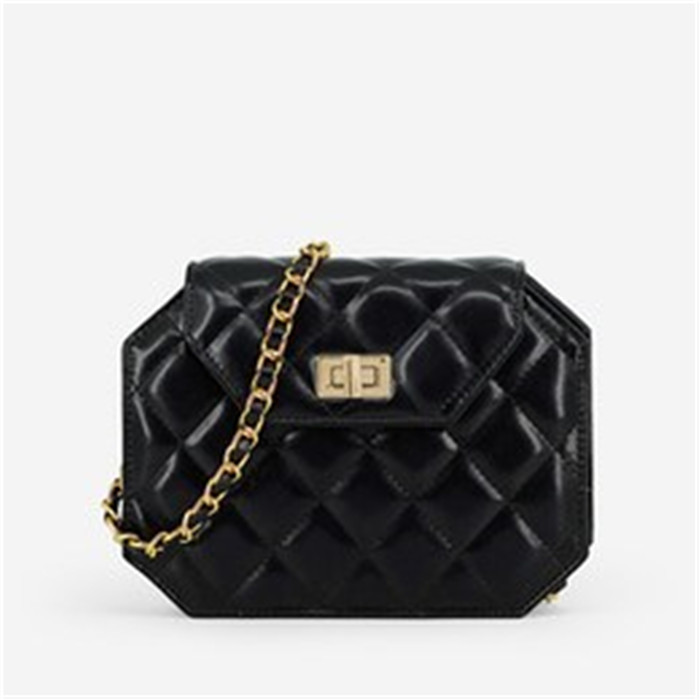 

female bag 2020 new fashion chain shoulder bag Messenger female Korean chain bags, Pink