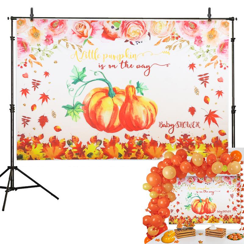 

Party Decoration Baby Shower Pumpkin Backdrop Fall Pography Background Studio Props
