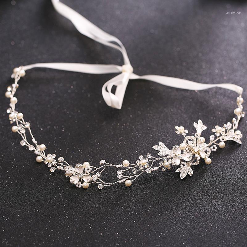 

2 Colors Luxury Princess Rhinestone Alloy Headbands Tiara Wedding Hair Accessories Pearl Shiny Flower Hair Jewelry For Women1