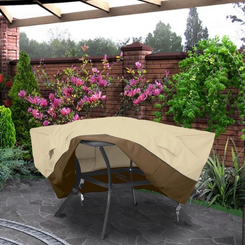 

Patio Furniture Cover Durable Outdoor Garden Chair Sofa Cover Waterproof Dust Sun Protection Oxford Cloth Drawstring Table1, 102x102x58cm