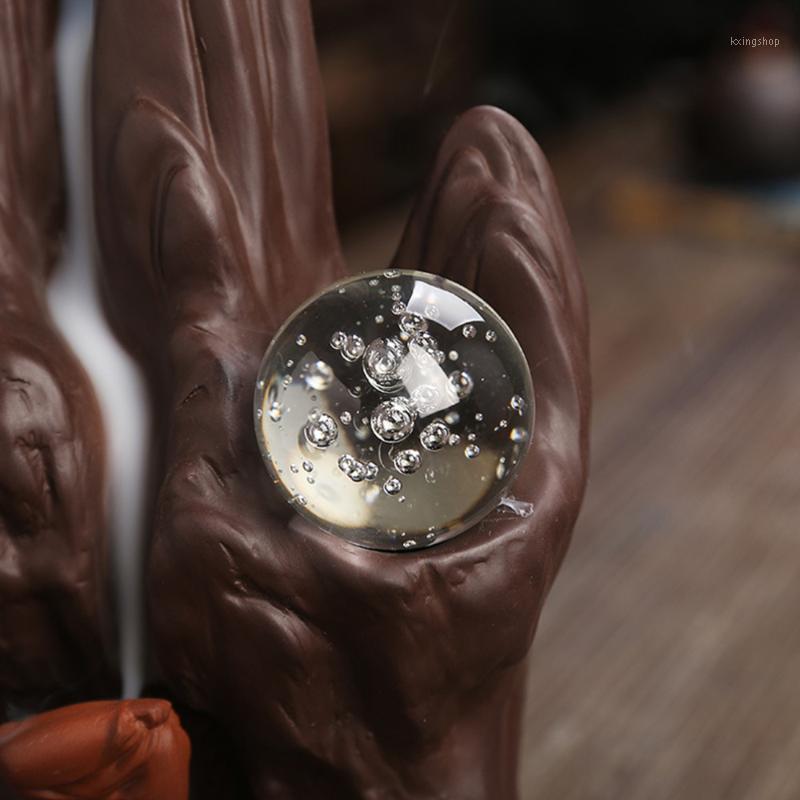 

1pc Incense Burner Incense Furnace with LED Light Home Desktop Adornment1