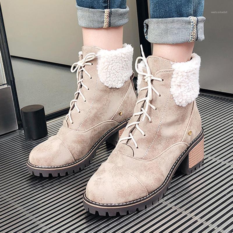 

Black boots women winter shoes women's boot 2021 classic styleboots for woman snow booties warm shoes plus size#g31, Beige