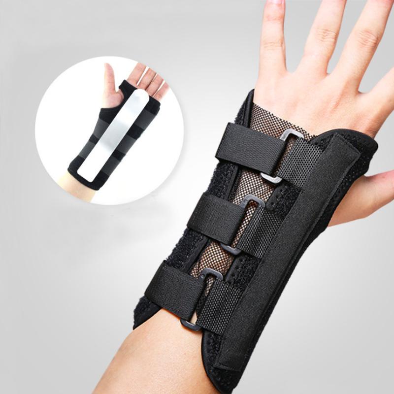 

Wrist Sprain Prevention Sheath Bracket Wrist Breathable Hand Protector Adjustable Safety Hand Support Cover Steel Plate Protect, Left hand single