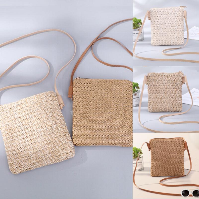 

Fashion Ladies Summer Straw Shoulder Bags Hand-Woven Beach Crossbody Small Bag