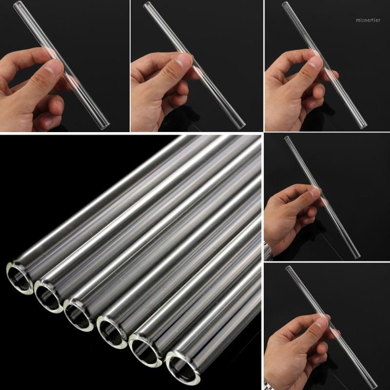 

Reusable Thick Straws Wedding Birthday Party Clear Glass Drinking Straws 40JA1