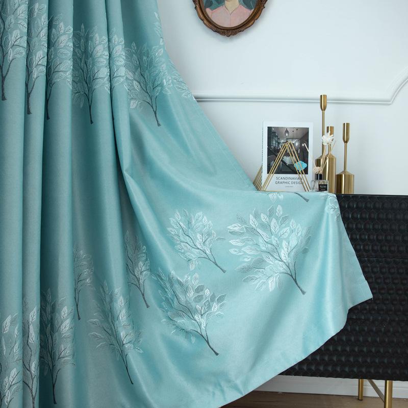 

Modern Diamond Velvet Jacquard Curtains Fashion and Simple Home Decoration Hotel Shading Curtain Fabric, Curtain 2