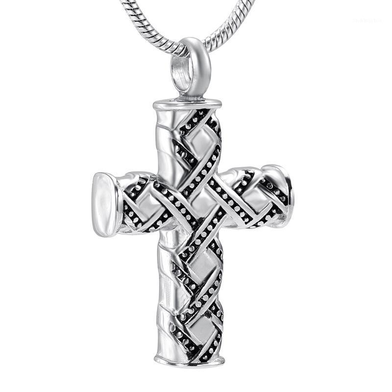 

ethiopian cross stainless steel Pendant men necklace attractive jewelry urn keepsake ash holder biker cross pendant1, Silver