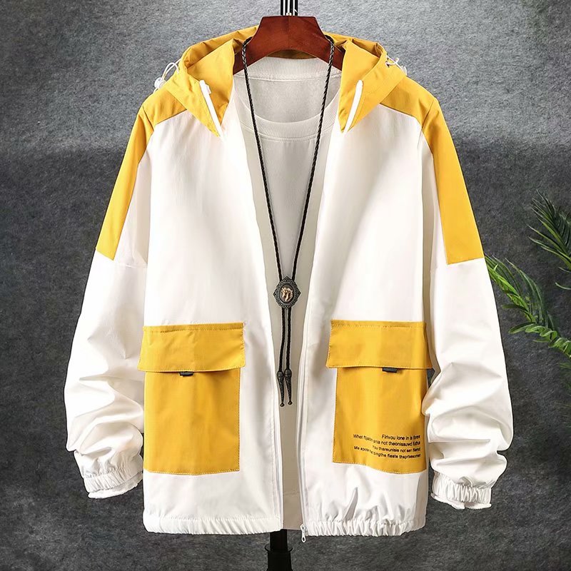 

2020 New Men's Coats Fashion Streetwear Hip Hop Hooded long sleeve Men jackets Casual Japan Style Spring and Autumn jackets Men, Blue