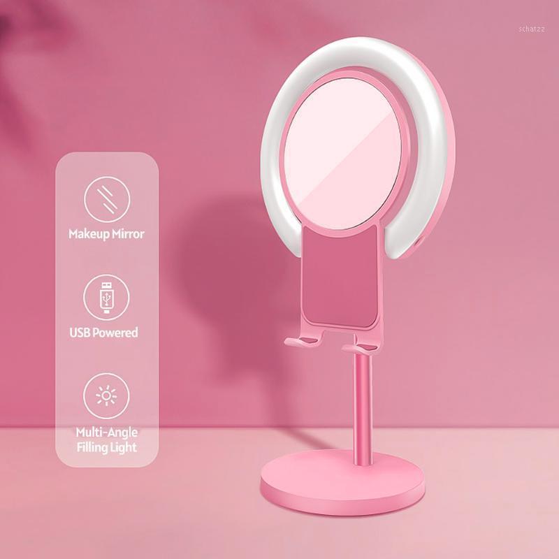 

LED Ring Light Makeup Lighting+Big Mirror Cellphone Holder Soft Beauty Light Ringlight for Selfie Video Shooting Live Streaming1