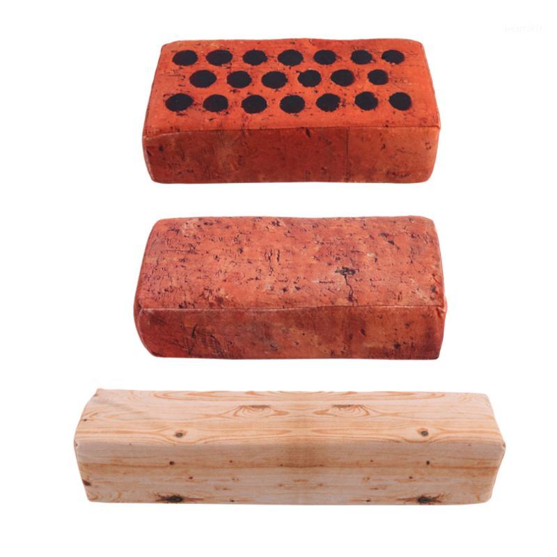 

Wholesale- Comfortable Personal Creative Design Home Office Head Rest Pillow Cushion Men Women Comfortable Brick/Wood Shape Plush Pillow1