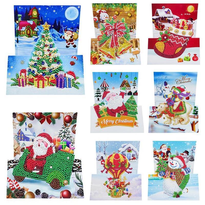 

5D DIY Diamond Painting Greeting Card Special-shaped Card Santa Claus Xmas Postcards Craft Gift s Christmas1