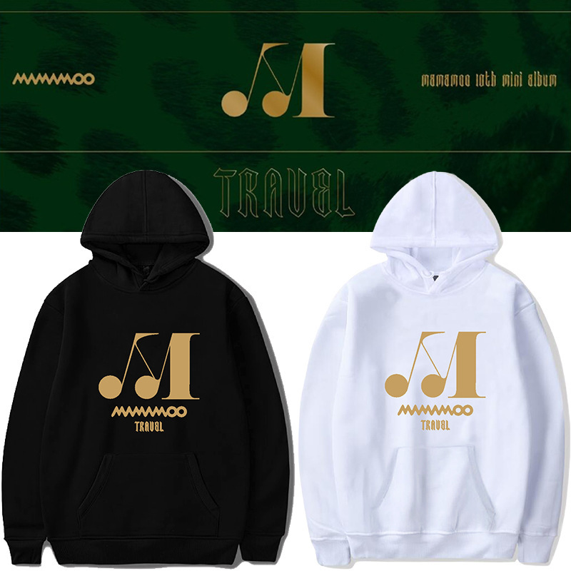

2021 Album Peripheral Mamamoo Travel Support Song-promotion Costume Even Loose Sweater with Male and Female Hoodie Smng, Red