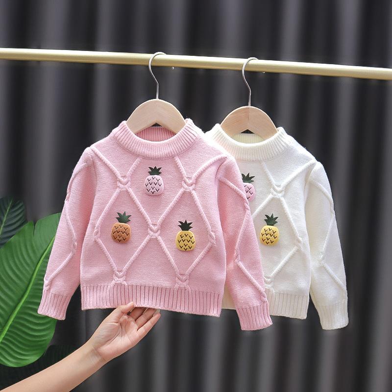 

Princess Baby Girls Sweaters Winter Toddler Kids Clothes Baby Pullover Children's Knitwear Sweater Clothes For Girl, Pink