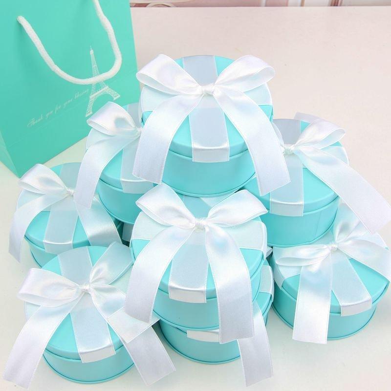 

Metal Gift Box Wedding Favor Candy Box Packaging Small Boxes For Gifts Christmas Baby Shower Birthday Party Decoration Supplies