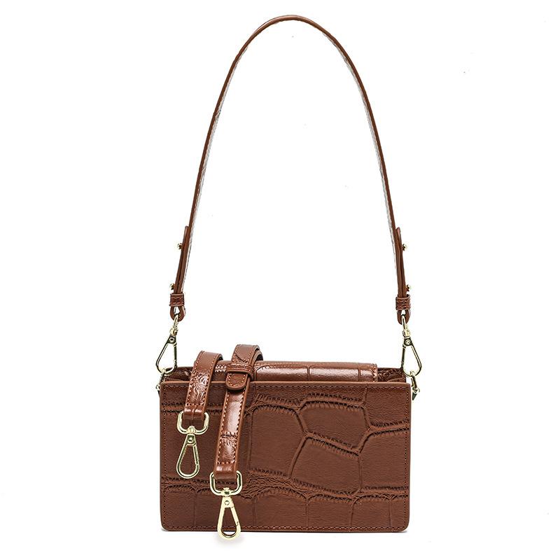 

New 2021 Fashion PU Leather Handbag Women's Crossbody Bag Classic Cell Phone Pocket Mini Flap Bag For Female Black Brown