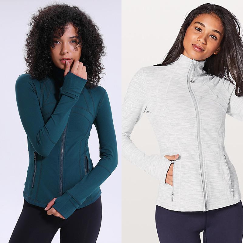 

Jackets Define Zipper Jacket Quick-Drying Yoga Clothes Long-Sleeve Thumb Hole Training Running Women Slim Fitness Coat, White;red