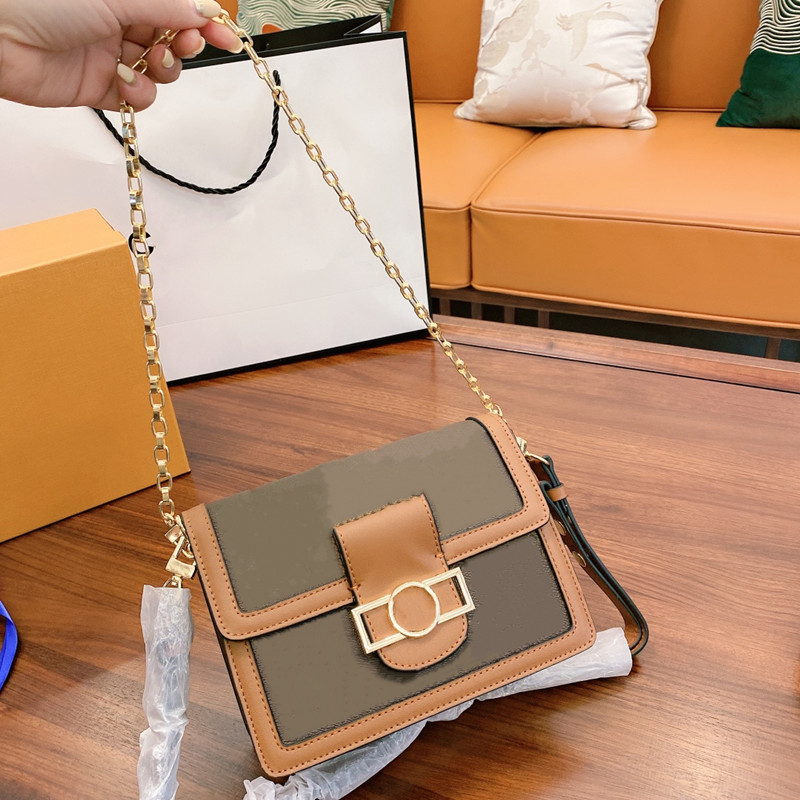 

2021 classic luxury women purses designer's crossbody chain bags cowhide shoulder bags flowers letter flaps two sizes box new L21012702, Not for sale