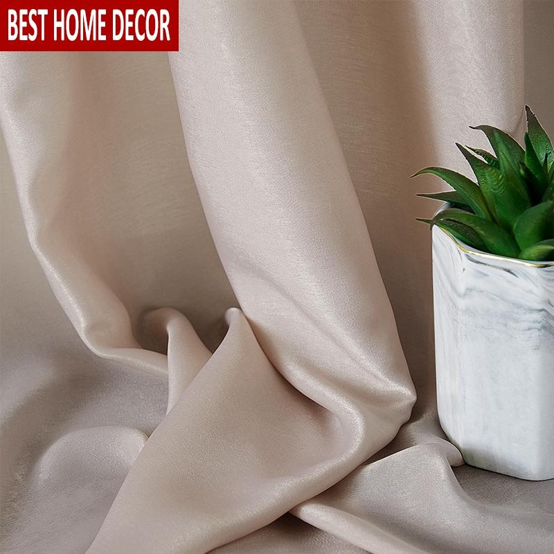 

Super Soft Silk Tulle Curtains for Living Room Great Hand Feeling Decoration Modern Solid Sheer Voile for Kitchen Treatments, White