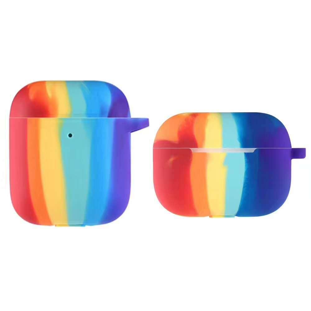 

Fashion airpod case Soft Tpu Rainbow anti-Lost Belt Protection Case For Airpods 1 2 Shockproof Carry Case for airpods pro