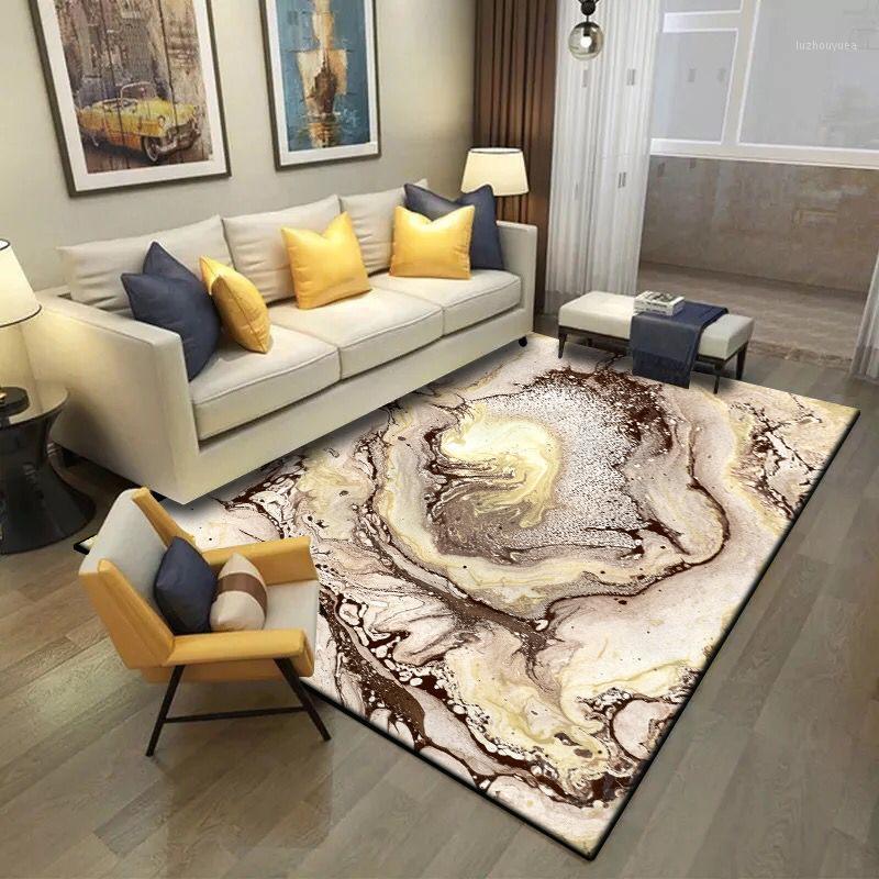 

Fashion Nordic style sandstone living room carpet Modern abstraction Bedroom floor mat non-slip velvet rug customize door mat1, Sand stone