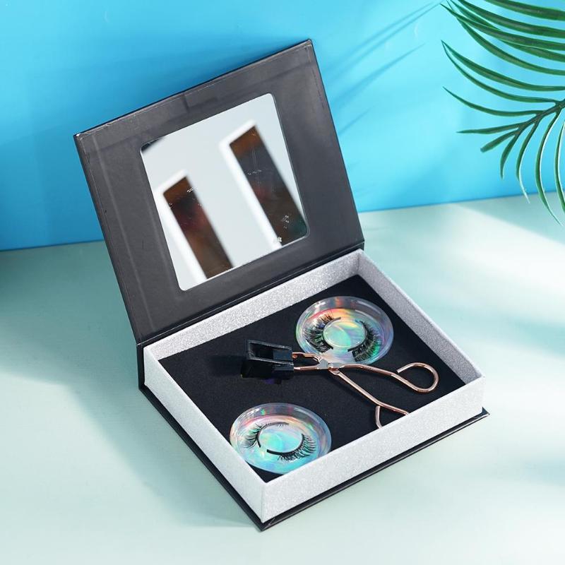 

Handmade 2Pairs Magnetic Eyelash Curler with Quantum Easy Magnetic Set False Soft to Lashes Set Wear Eyelashes