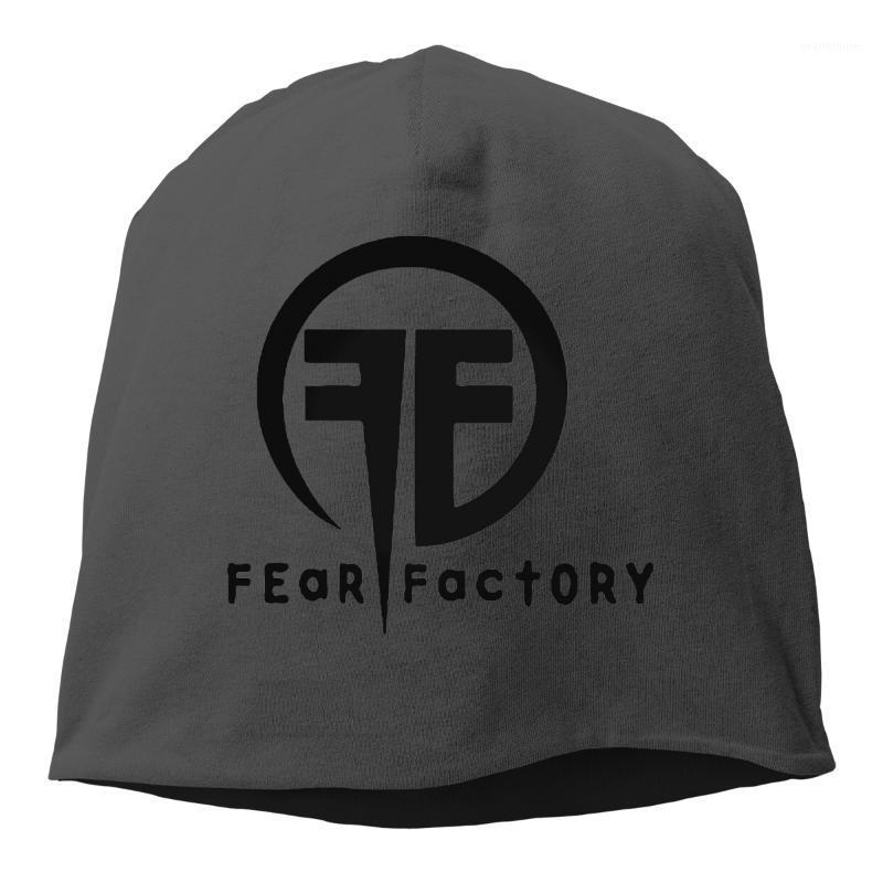 

Solid Color printing Fear Factory Heavy metal band Unisex Men Women Beanies Hedging Cap Knit Knitted Cotton Caps Bonnet Hat1, White