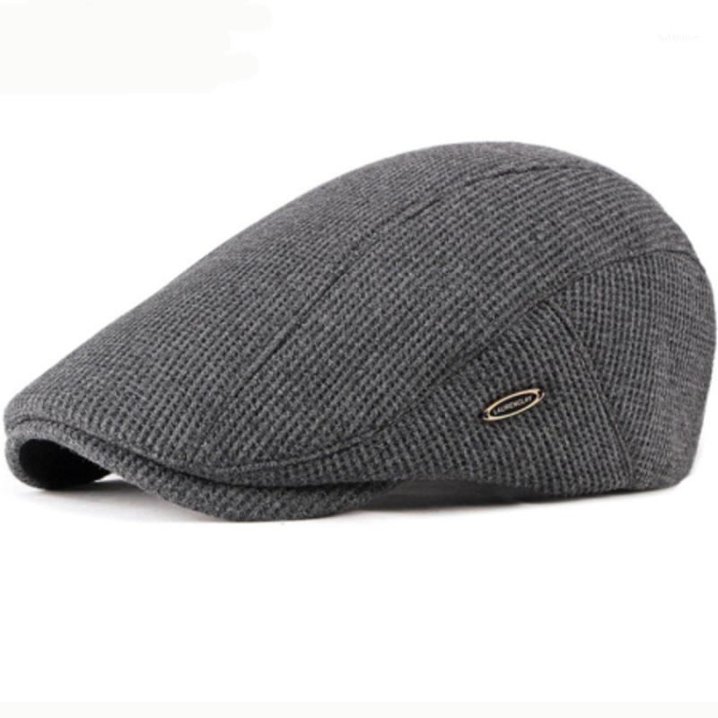 

MZ40 Beret Cap New Autumn Winter Hat Caps for Men Women Adjustable Ivy Newsboy Flat Cap High Quality Solid Knitted Hat Berets1, Black