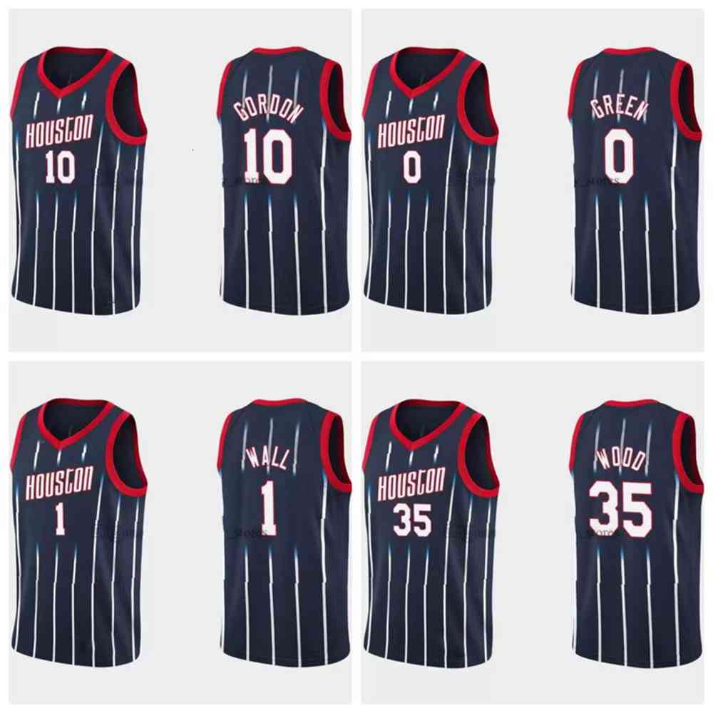 

Houston's Rockets's Jalen Green #0 Basketball jersey Christian Wood #35 Eric Gordon #10 John Wall #1 jerseys 2021-22 75TH Diamond Blue Men Youth Kid S-XXXL, As photo