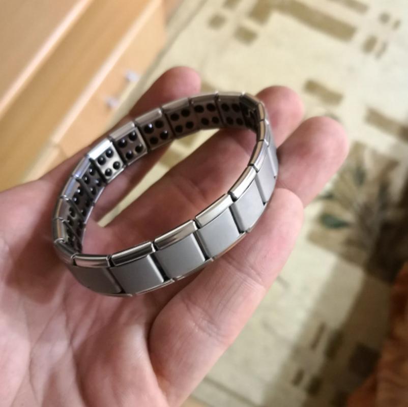 

2020 Stainless steel Bracelet for Men of Metal Men's Magnet Bracelets Health Germanium Stretch Bracelet Jewelry for Dad Father