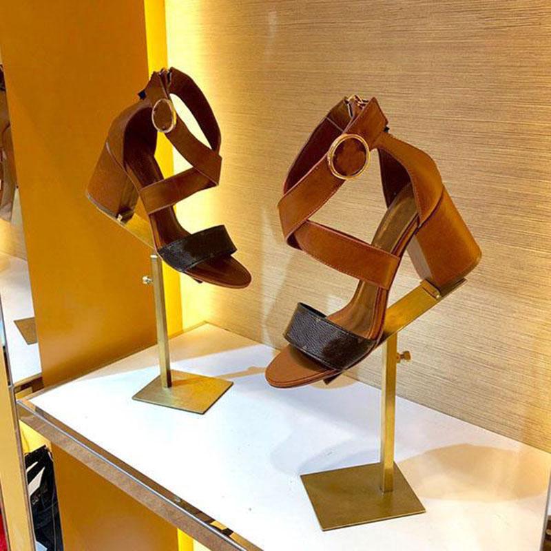 

New women high heels Women summer fashion sandals With top quality dress shoes luxur women high heels black brown size 35-42
