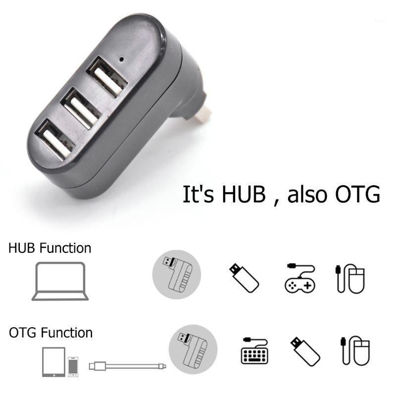 

3 Port Multi 2.0 USB Hub Mini USB Hub High Speed Rotate Splitter Adapter For Laptop Notebook For PC Computer accessories1