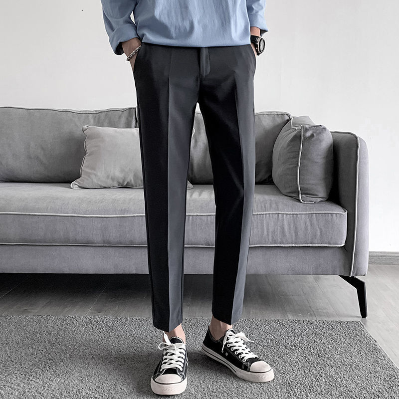 

New Curtas 2021 Capris Flacidez Casuais Leggings Moda Coreana Finas X99-p45 9ASG, Light grey capris