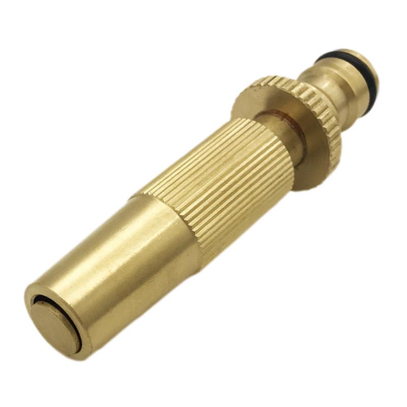 

Hose Nozzle Adjustable Garden Watering Spray Home High Pressure Brass Straight Plants Quick Connect Car Washing Window Outdoor, As pic
