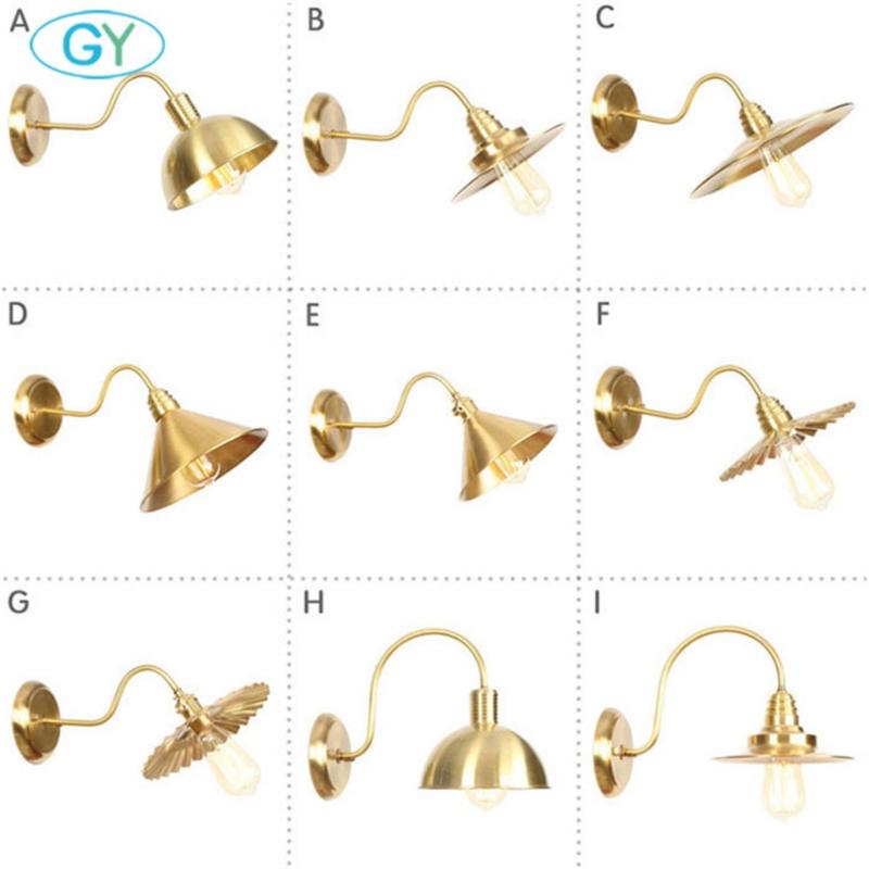 

Modern Industrial Fine Copper Wall Light Brass Gooseneck Art Deco Wall Lamp Vintage Pure Copper Sconces With on off Switch